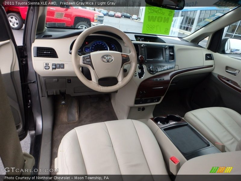 Predawn Gray Mica / Light Gray 2011 Toyota Sienna XLE AWD