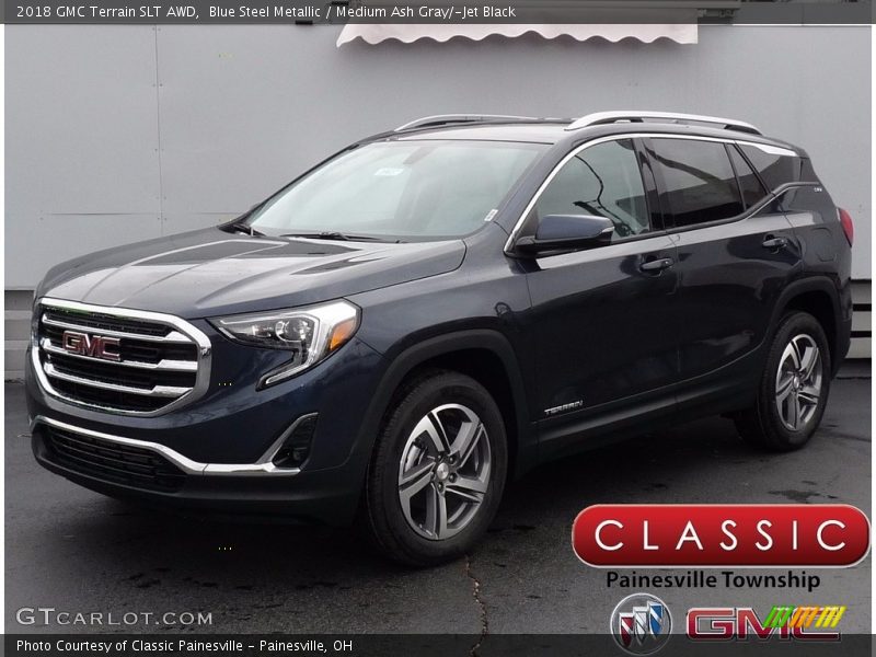 Blue Steel Metallic / Medium Ash Gray/­Jet Black 2018 GMC Terrain SLT AWD