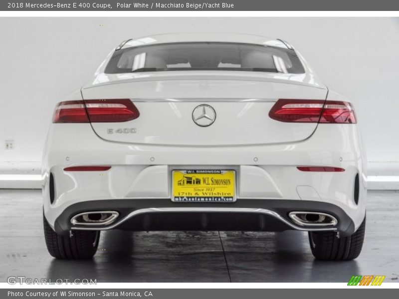 Polar White / Macchiato Beige/Yacht Blue 2018 Mercedes-Benz E 400 Coupe