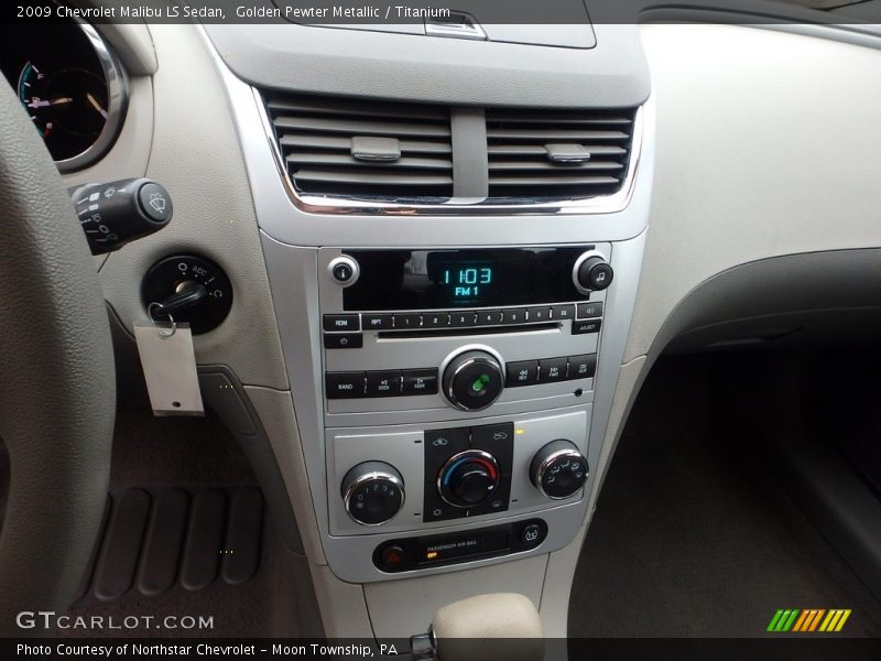 Golden Pewter Metallic / Titanium 2009 Chevrolet Malibu LS Sedan