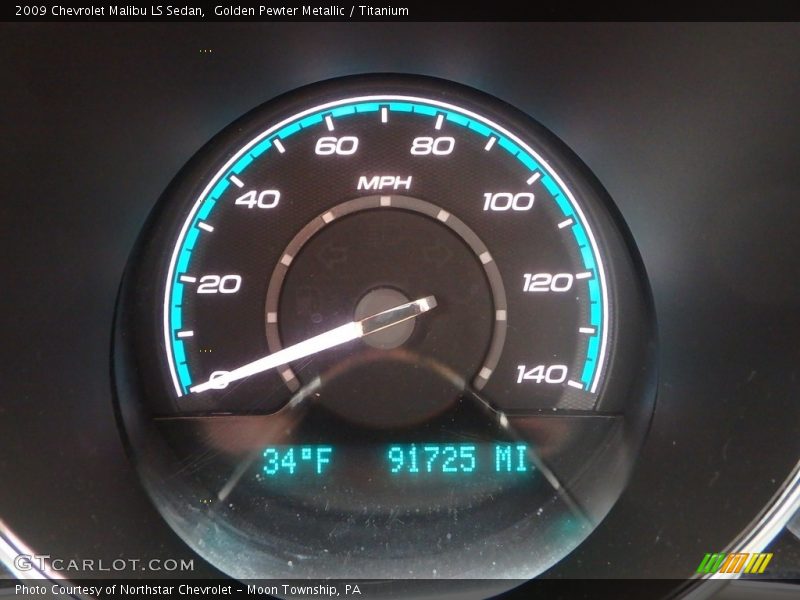 Golden Pewter Metallic / Titanium 2009 Chevrolet Malibu LS Sedan