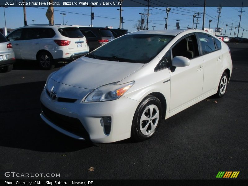 Blizzard White Pearl / Dark Gray 2013 Toyota Prius Five Hybrid