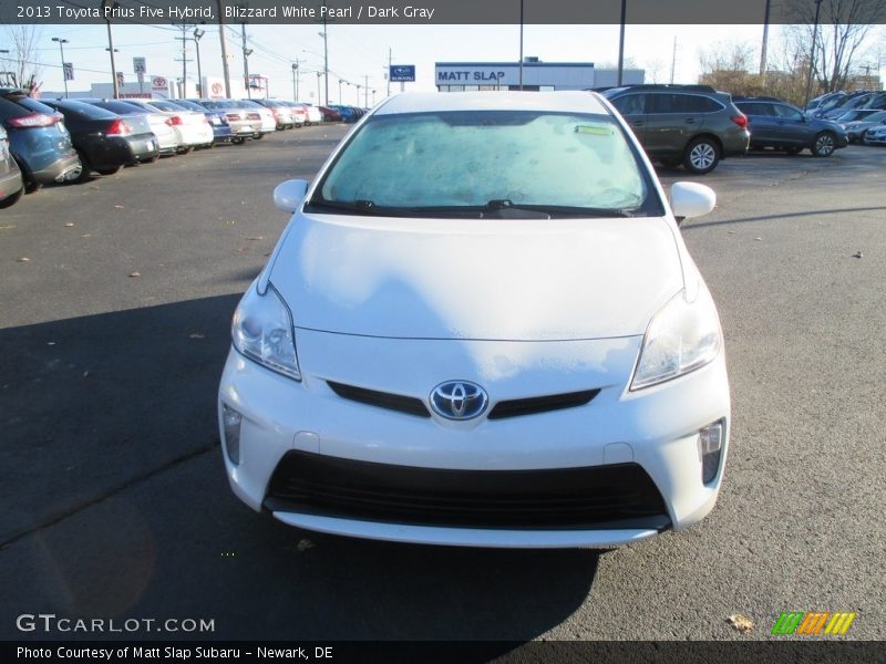 Blizzard White Pearl / Dark Gray 2013 Toyota Prius Five Hybrid