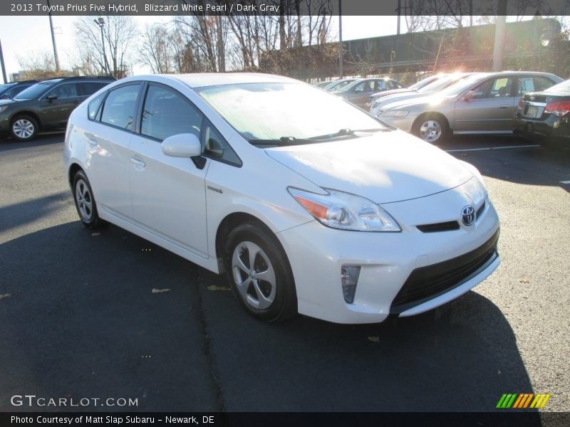 Blizzard White Pearl / Dark Gray 2013 Toyota Prius Five Hybrid