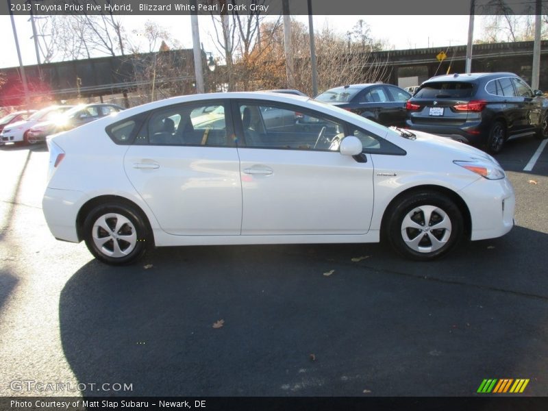 Blizzard White Pearl / Dark Gray 2013 Toyota Prius Five Hybrid