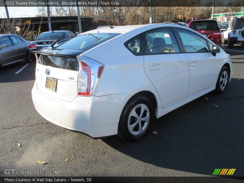 Blizzard White Pearl / Dark Gray 2013 Toyota Prius Five Hybrid