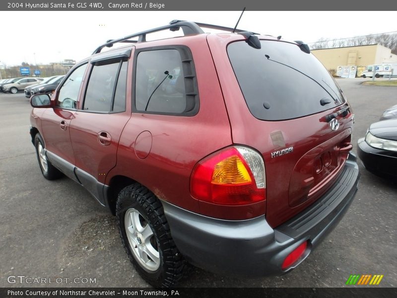 Canyon Red / Beige 2004 Hyundai Santa Fe GLS 4WD