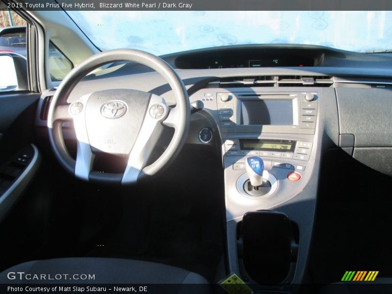 Blizzard White Pearl / Dark Gray 2013 Toyota Prius Five Hybrid