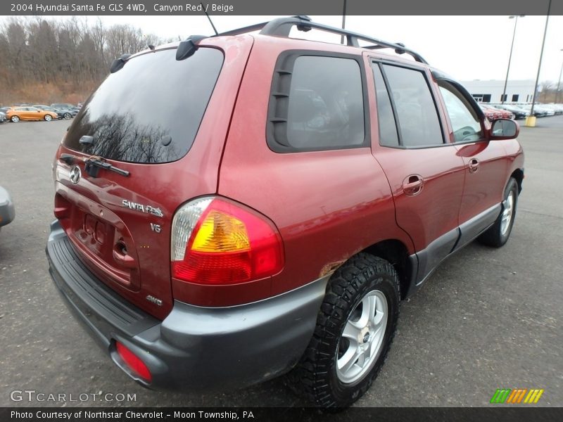 Canyon Red / Beige 2004 Hyundai Santa Fe GLS 4WD