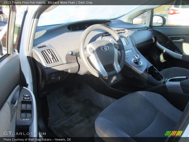 Blizzard White Pearl / Dark Gray 2013 Toyota Prius Five Hybrid