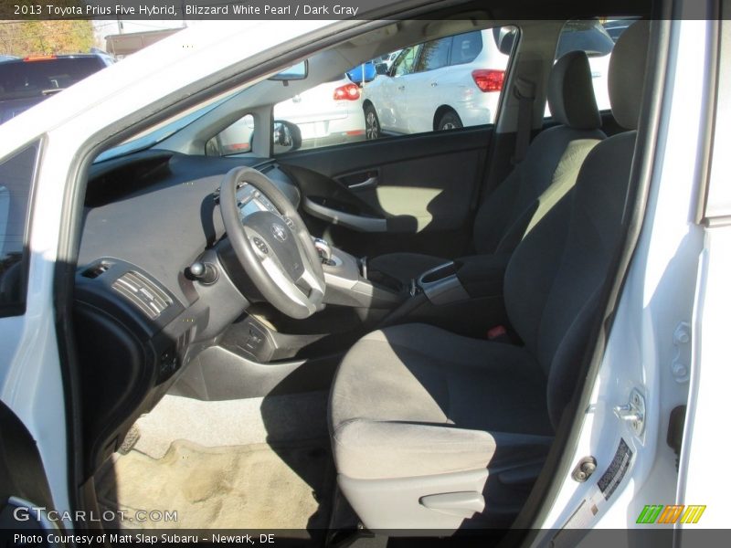 Blizzard White Pearl / Dark Gray 2013 Toyota Prius Five Hybrid