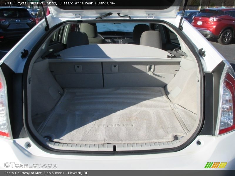 Blizzard White Pearl / Dark Gray 2013 Toyota Prius Five Hybrid