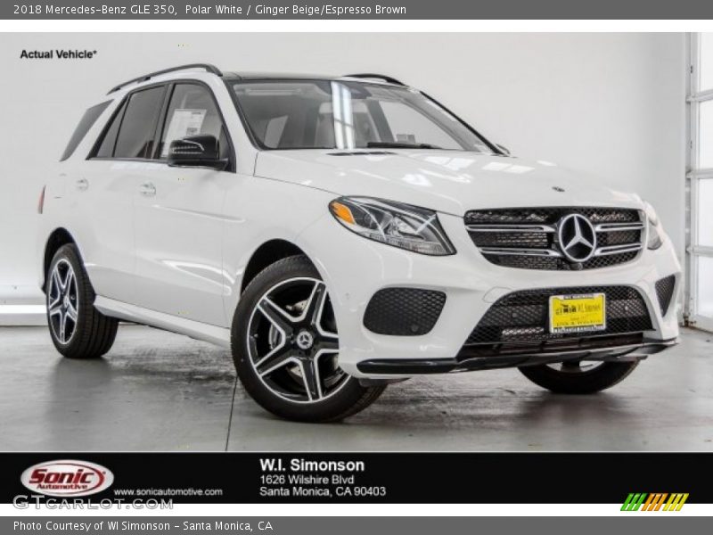 Polar White / Ginger Beige/Espresso Brown 2018 Mercedes-Benz GLE 350