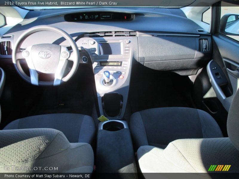 Blizzard White Pearl / Dark Gray 2013 Toyota Prius Five Hybrid