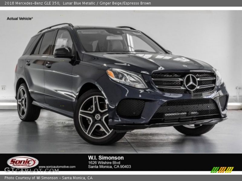 Lunar Blue Metallic / Ginger Beige/Espresso Brown 2018 Mercedes-Benz GLE 350