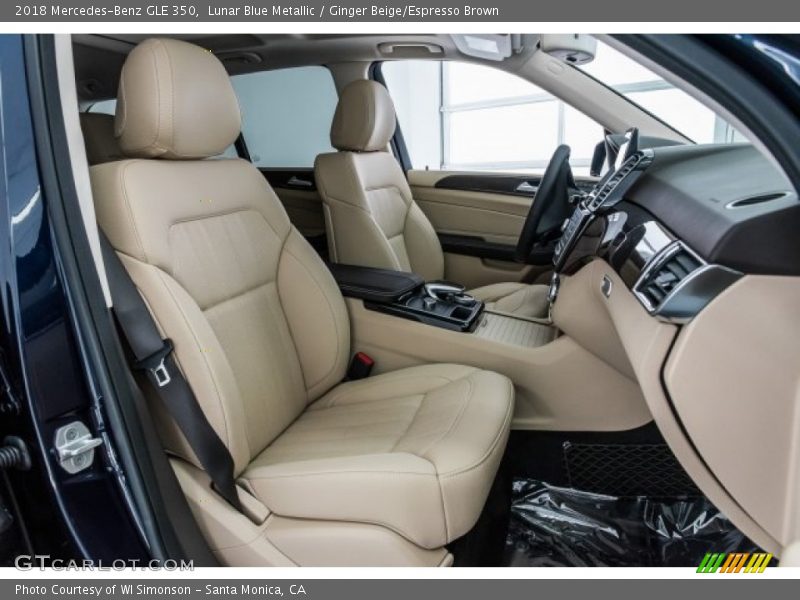 Lunar Blue Metallic / Ginger Beige/Espresso Brown 2018 Mercedes-Benz GLE 350