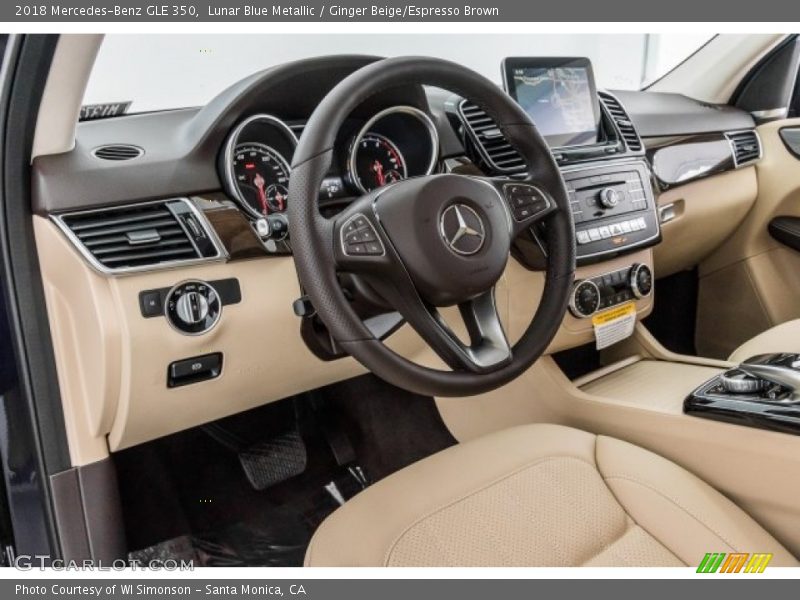 Lunar Blue Metallic / Ginger Beige/Espresso Brown 2018 Mercedes-Benz GLE 350