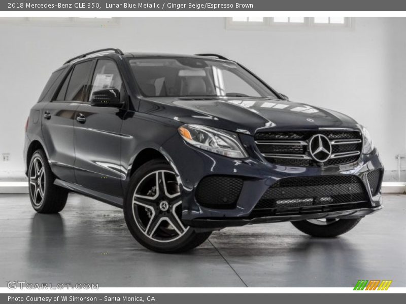 Lunar Blue Metallic / Ginger Beige/Espresso Brown 2018 Mercedes-Benz GLE 350