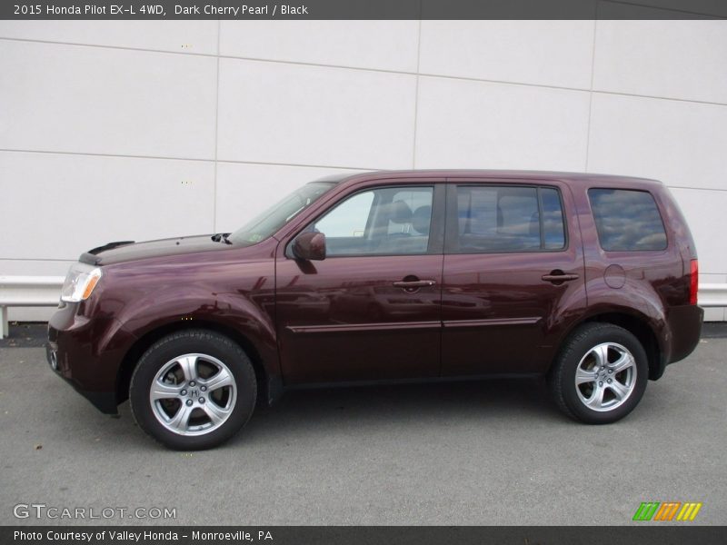 Dark Cherry Pearl / Black 2015 Honda Pilot EX-L 4WD