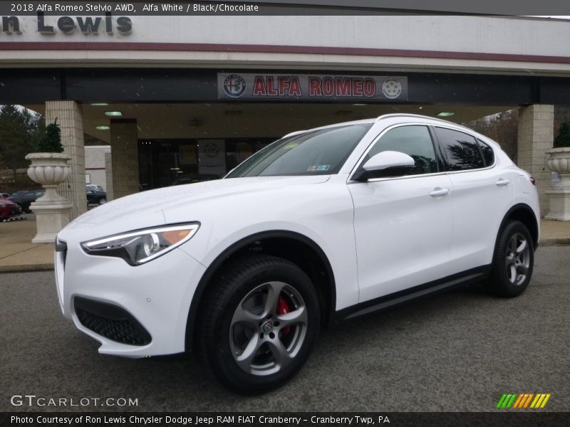 Alfa White / Black/Chocolate 2018 Alfa Romeo Stelvio AWD