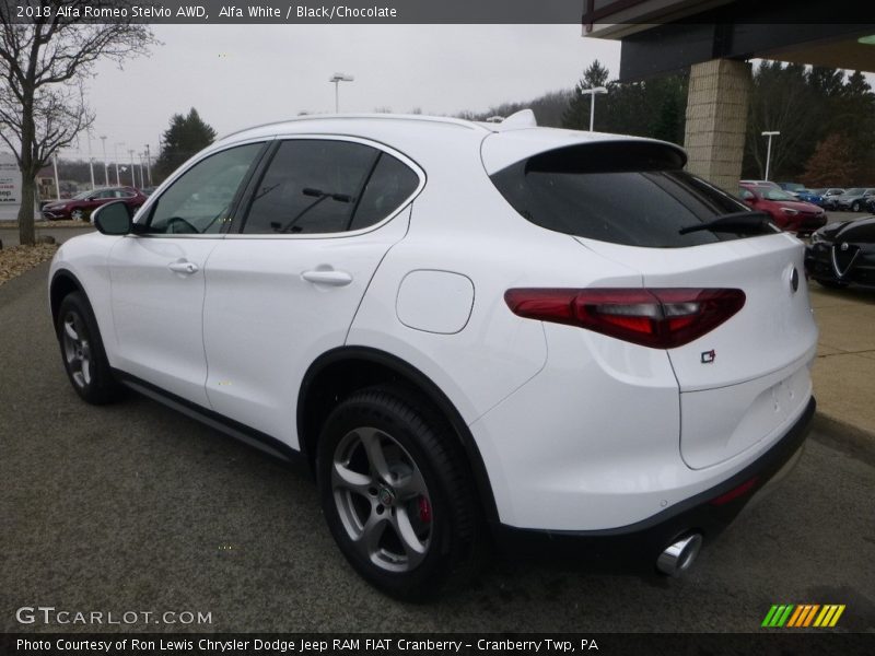 Alfa White / Black/Chocolate 2018 Alfa Romeo Stelvio AWD