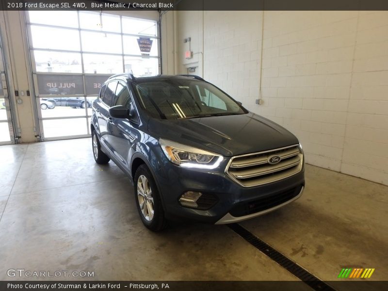 Blue Metallic / Charcoal Black 2018 Ford Escape SEL 4WD