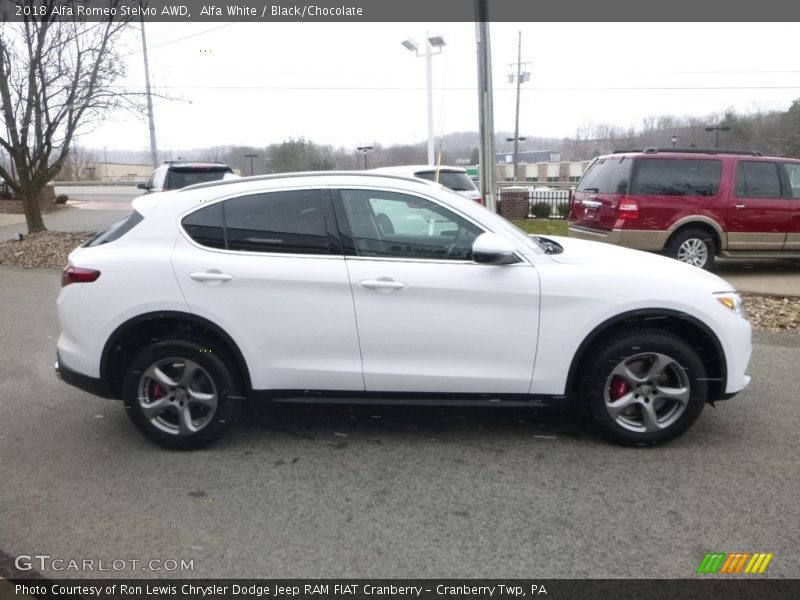 Alfa White / Black/Chocolate 2018 Alfa Romeo Stelvio AWD