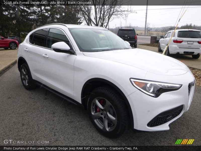 Alfa White / Black/Chocolate 2018 Alfa Romeo Stelvio AWD