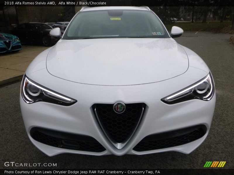 Alfa White / Black/Chocolate 2018 Alfa Romeo Stelvio AWD
