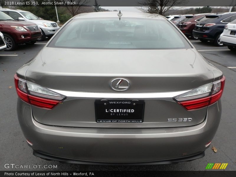 Atomic Silver / Black 2018 Lexus ES 350