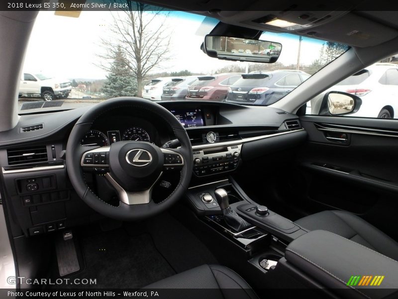 Atomic Silver / Black 2018 Lexus ES 350