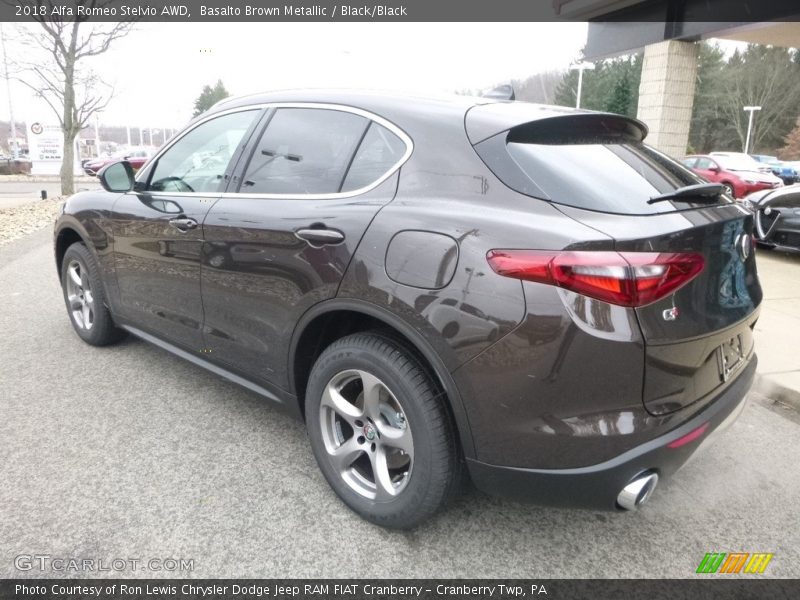 Basalto Brown Metallic / Black/Black 2018 Alfa Romeo Stelvio AWD