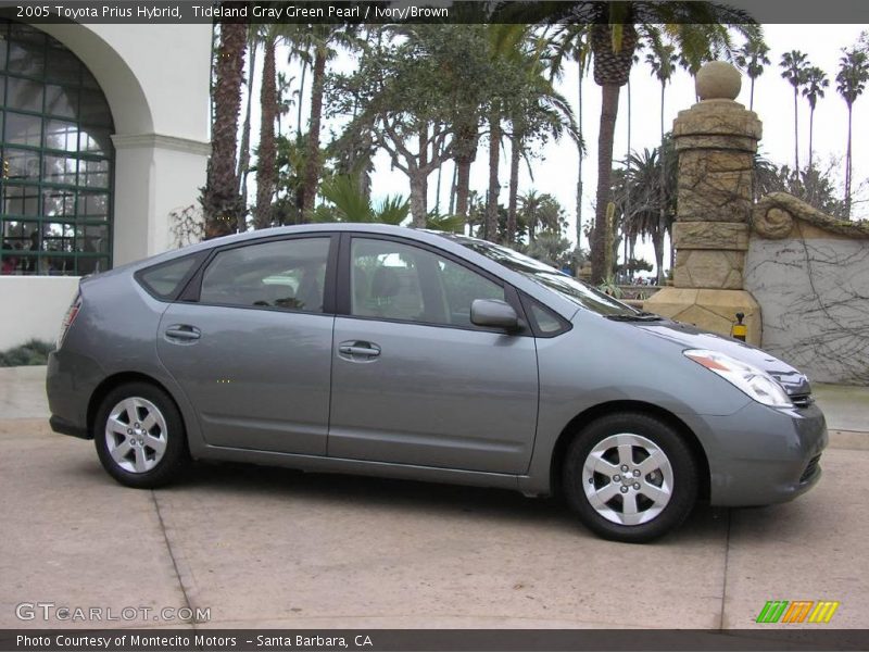 Tideland Gray Green Pearl / Ivory/Brown 2005 Toyota Prius Hybrid