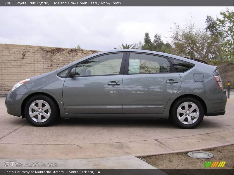 Tideland Gray Green Pearl / Ivory/Brown 2005 Toyota Prius Hybrid