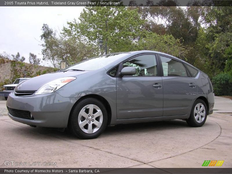 Tideland Gray Green Pearl / Ivory/Brown 2005 Toyota Prius Hybrid