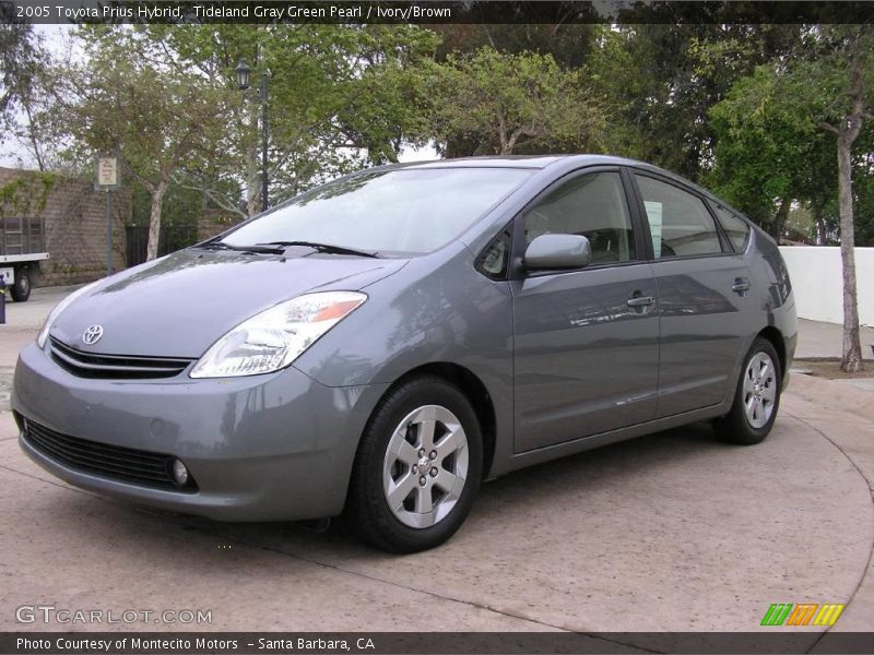 Tideland Gray Green Pearl / Ivory/Brown 2005 Toyota Prius Hybrid