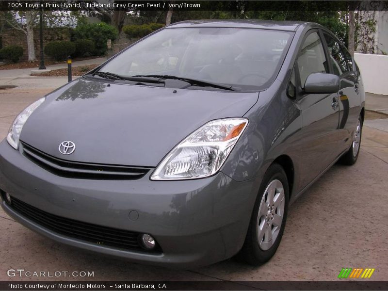 Tideland Gray Green Pearl / Ivory/Brown 2005 Toyota Prius Hybrid