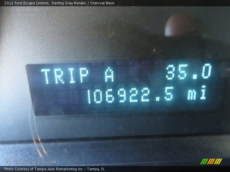 Sterling Gray Metallic / Charcoal Black 2012 Ford Escape Limited