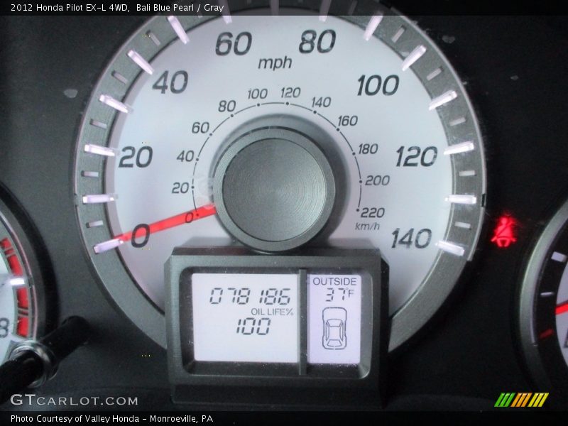Bali Blue Pearl / Gray 2012 Honda Pilot EX-L 4WD