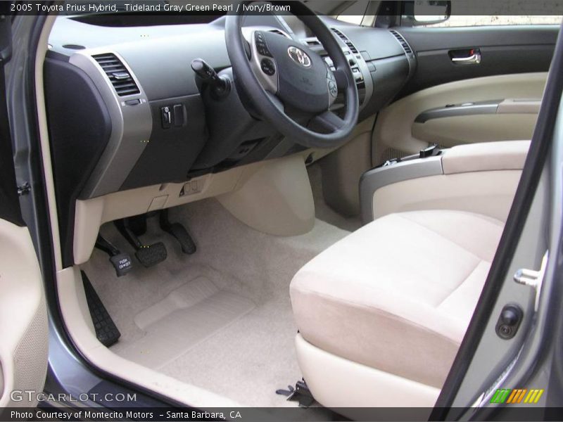 Tideland Gray Green Pearl / Ivory/Brown 2005 Toyota Prius Hybrid