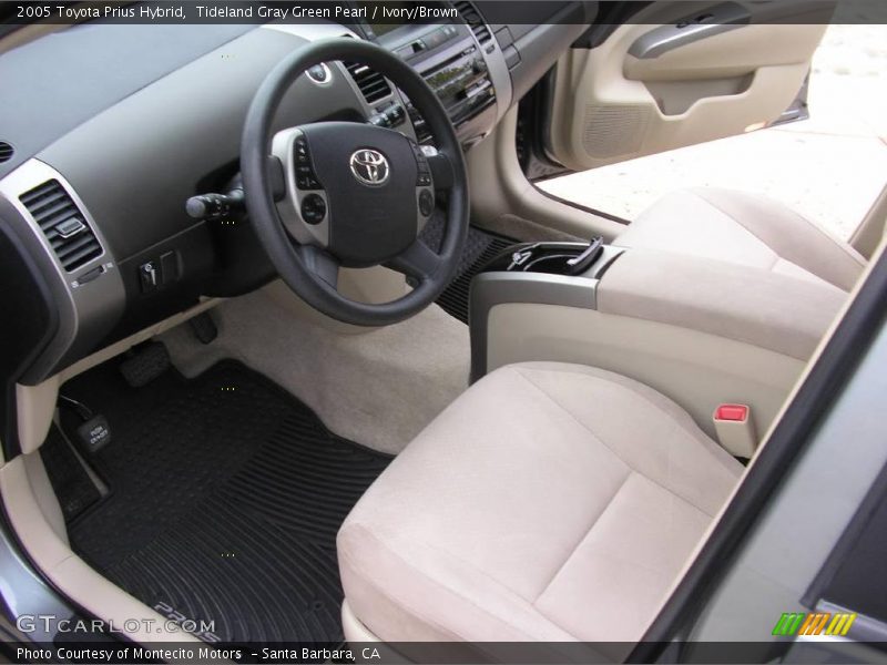 Tideland Gray Green Pearl / Ivory/Brown 2005 Toyota Prius Hybrid