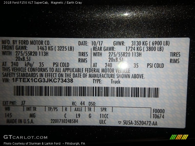 Magnetic / Earth Gray 2018 Ford F150 XLT SuperCab
