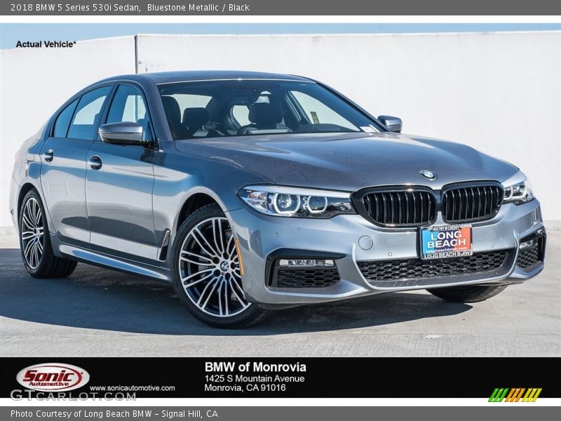 Bluestone Metallic / Black 2018 BMW 5 Series 530i Sedan