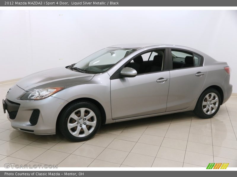 Liquid Silver Metallic / Black 2012 Mazda MAZDA3 i Sport 4 Door