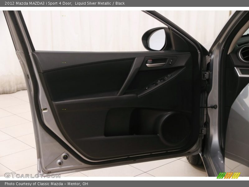 Liquid Silver Metallic / Black 2012 Mazda MAZDA3 i Sport 4 Door