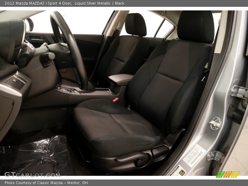 Liquid Silver Metallic / Black 2012 Mazda MAZDA3 i Sport 4 Door