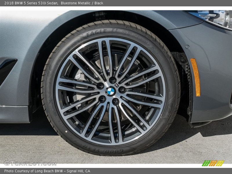 Bluestone Metallic / Black 2018 BMW 5 Series 530i Sedan