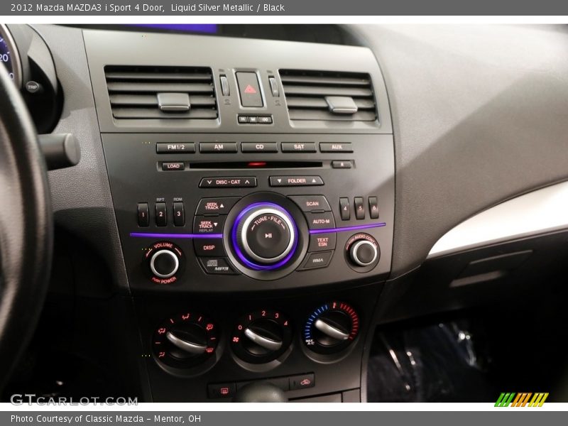 Liquid Silver Metallic / Black 2012 Mazda MAZDA3 i Sport 4 Door