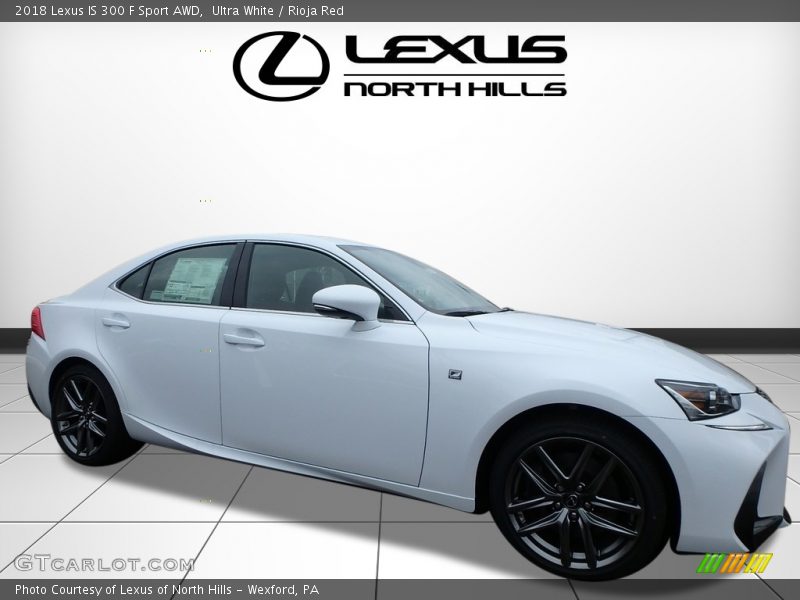 Ultra White / Rioja Red 2018 Lexus IS 300 F Sport AWD