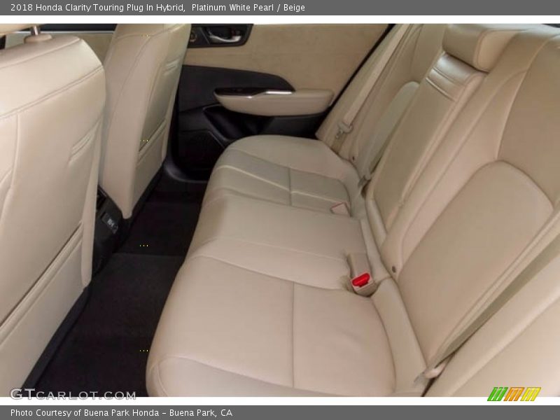Rear Seat of 2018 Clarity Touring Plug In Hybrid
